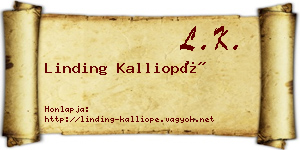 Linding Kalliopé névjegykártya